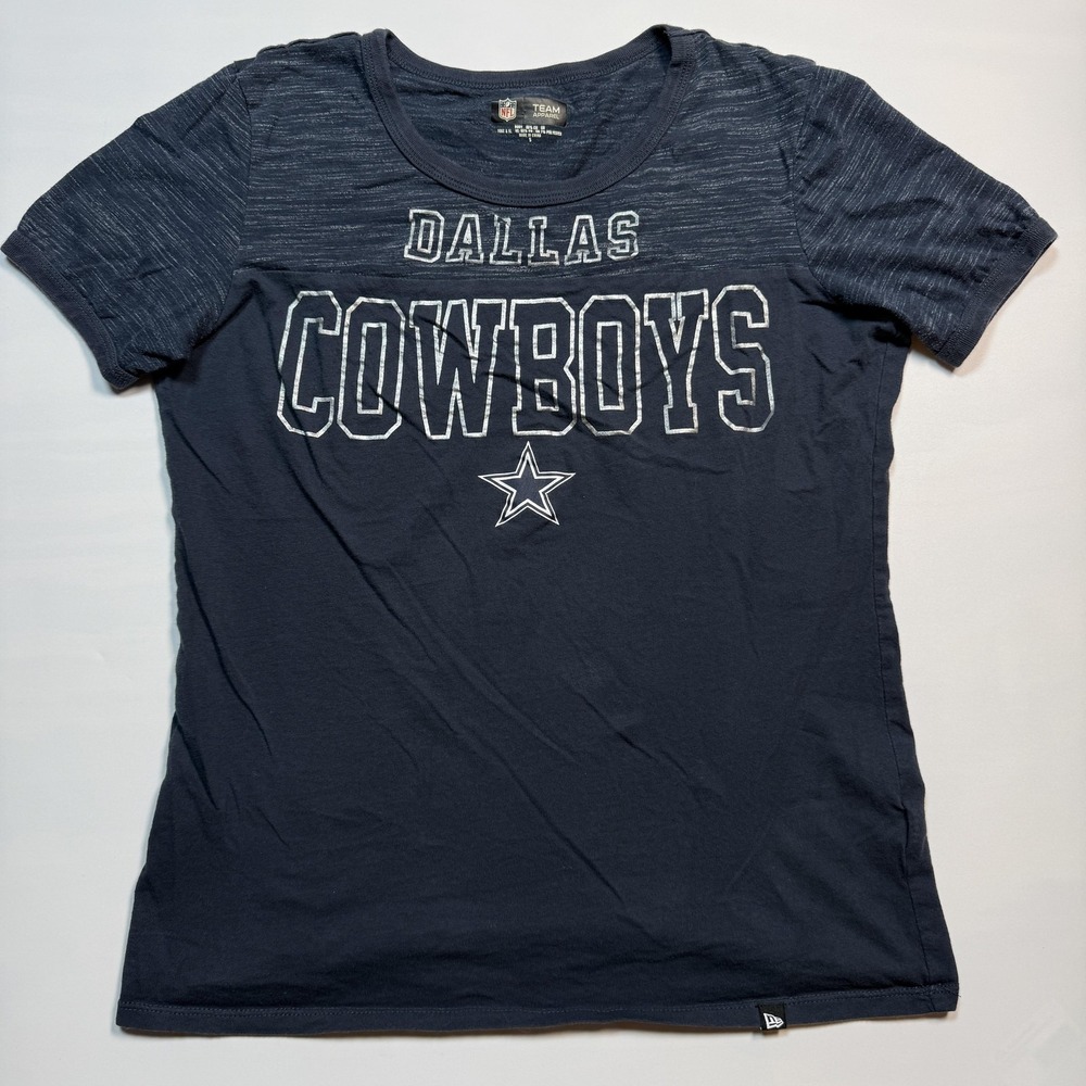 Dallas Cowboys Shirt Womens Small Blue NFL Football New Era Graphic Tee